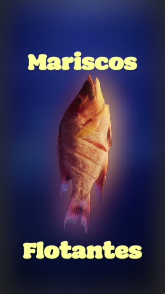 Mariscos flotando, generados con AI